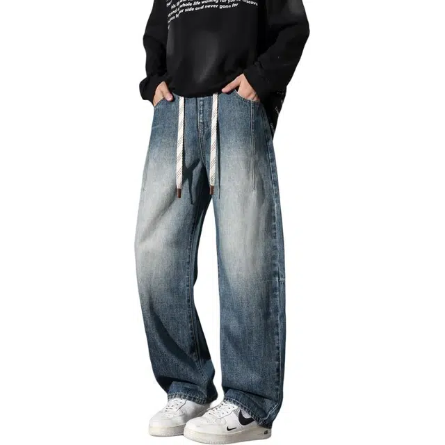 海尔斯 美式高级百搭时尚简约牛仔裤 男款