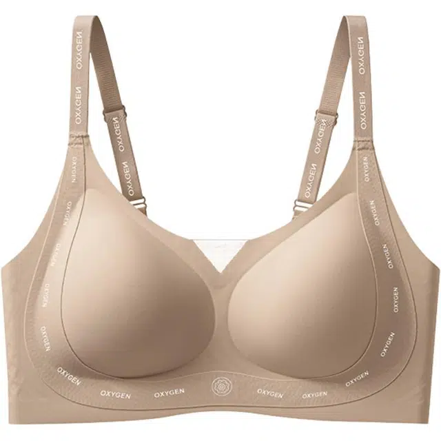 草本初色 舒适内衣小胸聚拢无钢圈字母肩带无痕隐形提拉上托收副乳防下垂文胸 女款