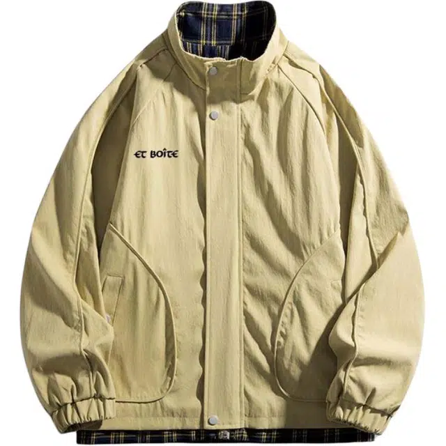 法文箱子 吉普男外套春秋季潮流时尚立领衫中青年宽松百搭夹克 男款