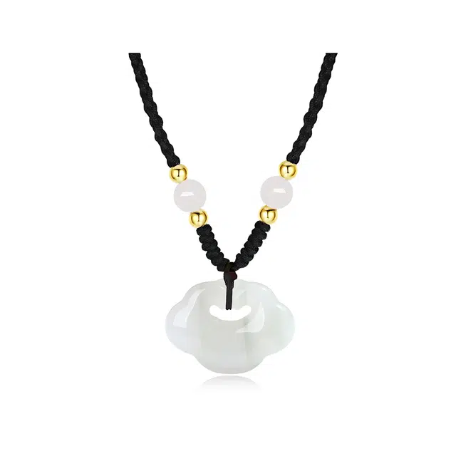 【清冷感】 重庆金店 烟雨平安扣 平安顺遂新中式国风江南高级百搭细腻旗袍古典温婉清雅大气#好运 天山翠 吊坠 男女同款情侣款