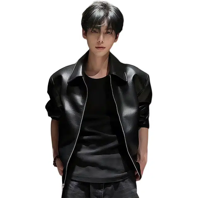 黑马漫画 秋高级感翻领潮牌痞帅夹克 男女同款