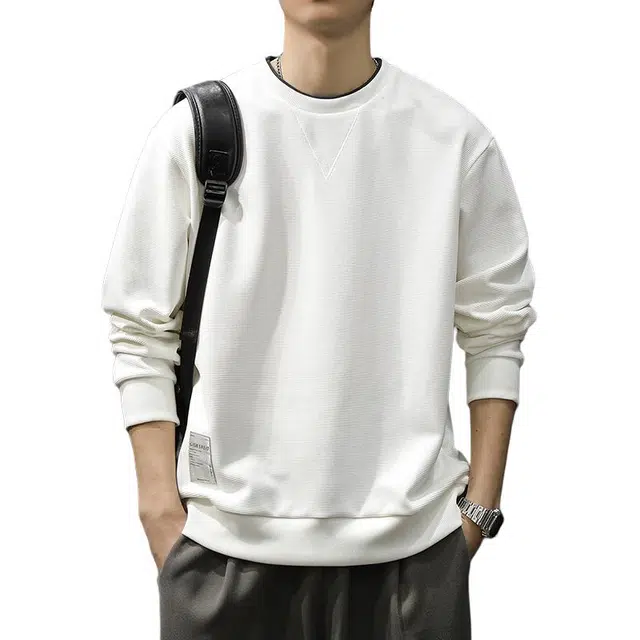 前进牛 美式经典复古潮流中性风痞帅长袖简约户外百搭套头外套卫衣 男款