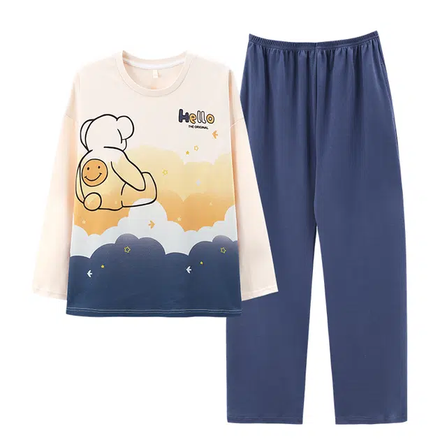 帕兰朵 长袖家居服柔软舒适睡衣套装 女款
