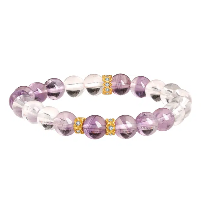 老凤祥 财进宝 新中式国潮 招财纳福 事事如意 平安顺遂 小众寓意 礼盒装#好运天然 紫水晶 手串 女款