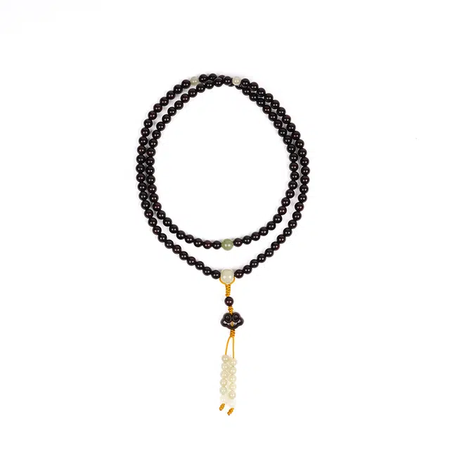 天纵 高油高密 新中式国潮古风 高端佛珠多圈叠戴 国风小众设计高级感 吉祥如意  解忧好运平安 旗袍汉服 紫檀属 手串 男女同款情侣款