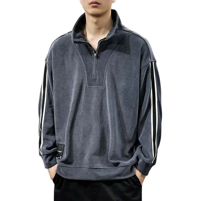 前进牛 美式经典潮流复古极简风长袖休闲户外百搭上衣卫衣 男款