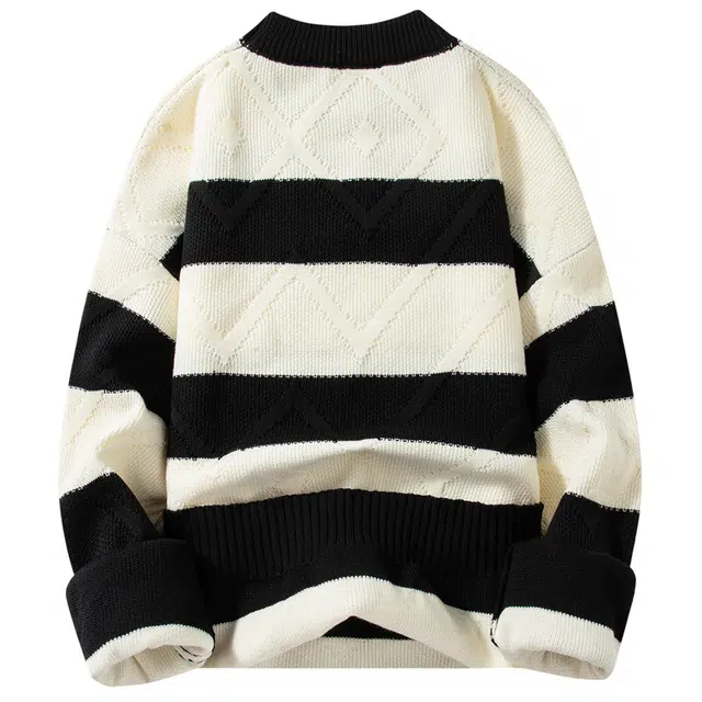 卡丹狄诺 秋冬季提花撞色男士保暖上衣毛衣 男款