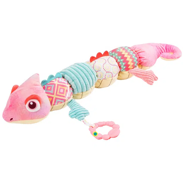 图米鱼 变色龙新生儿宝宝毛绒婴儿玩具 安抚玩偶 早教教具