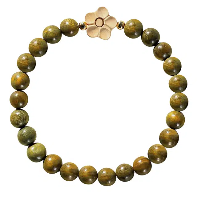 琛宬 桃花朵朵招财纳福平安喜乐时来运转转运桃花爱情事业美满心想事成新中式复古典雅精致时尚文玩盘串念珠#好运 绿檀 手串 女款