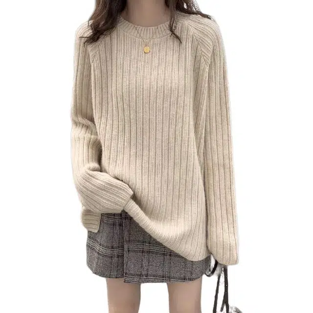 俞兆林 圆领高级感舒适简约韩版百搭气质休闲衫针织衫 女款