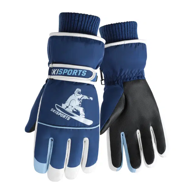 南极人 保暖冬季加绒厚防寒东北哈尔滨旅游登雪山玩雪防泼水触屏户外骑行防风防滑 加厚 滑雪手套 男款