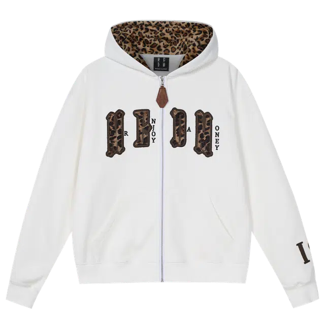MEDM Leopard Zip Hoodie