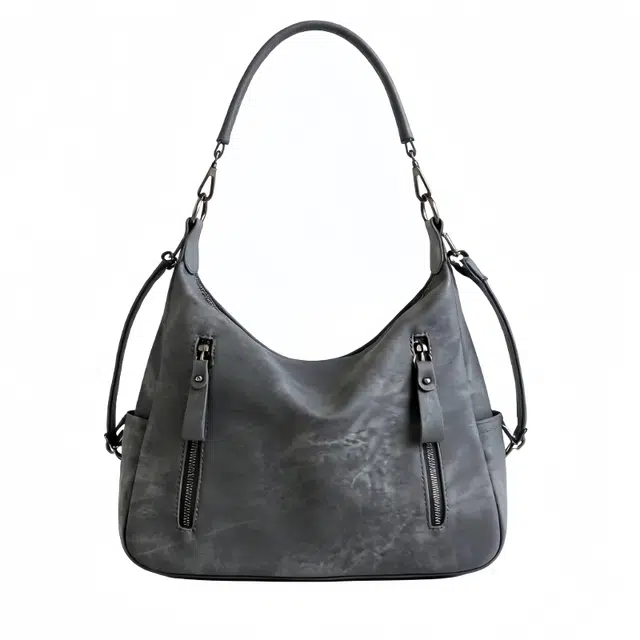 凡思曼 大容量通勤托特包大学生上课包手提 织物 单肩包 常规 女款 灰色