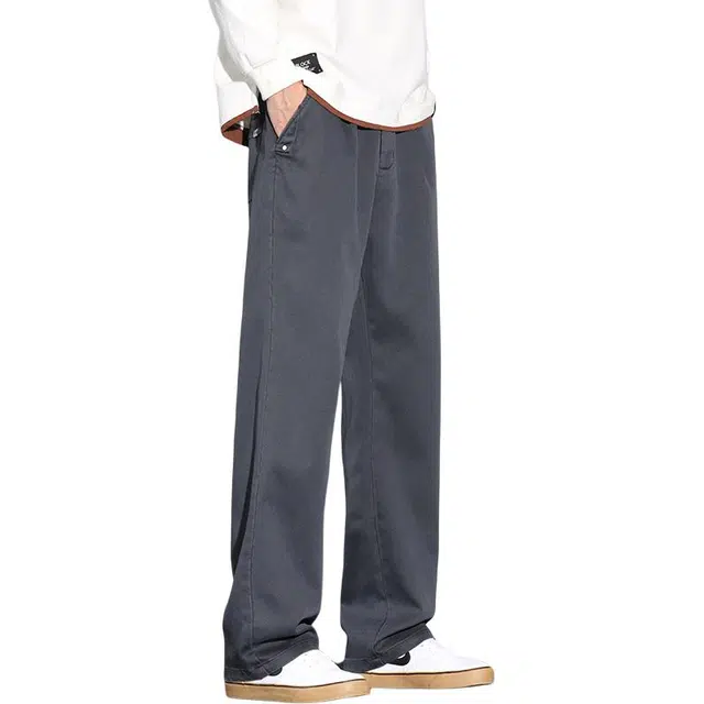 太子龍 美式潮牌复古宽松垂感休闲牛仔裤 男款