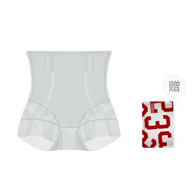 二三二三 新中式图案高腰舒适收腹打底裤产后恢复强力塑形提臀无痕裸感内裤纯色简约中老年时尚透气高弹力塑身裤 女款