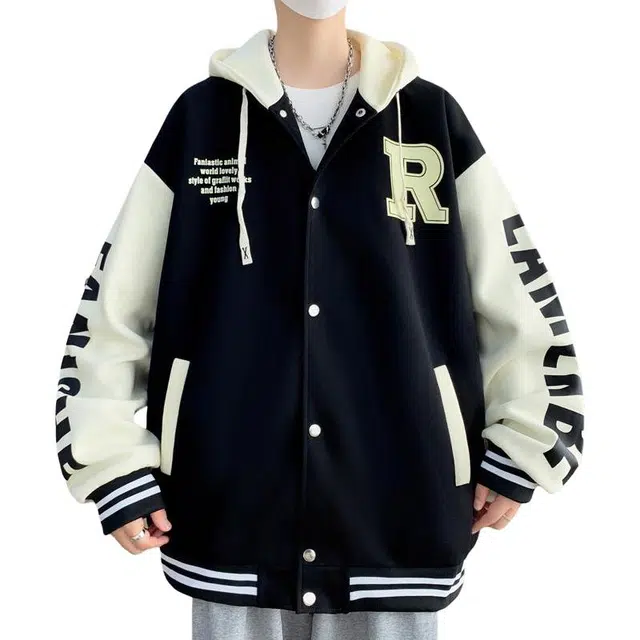 太子龍 品牌美式棒球服男春秋季潮牌宽松纯棉青少年百搭休闲运动外套夹克 男款