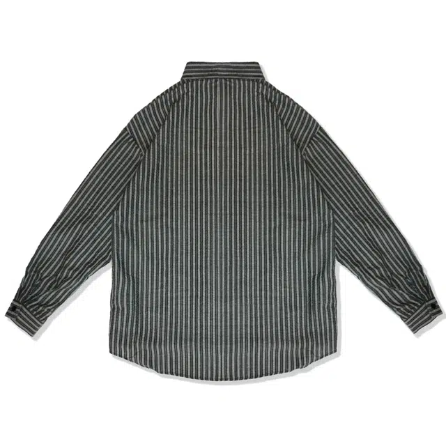 范索米 慵懒松弛感 学院港风复古条纹日常休闲通勤单穿衬衫外套防晒 男女同款