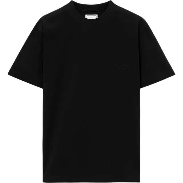 WOOYOUNGMI FW25 Black Embroidered Label T-shirt T
