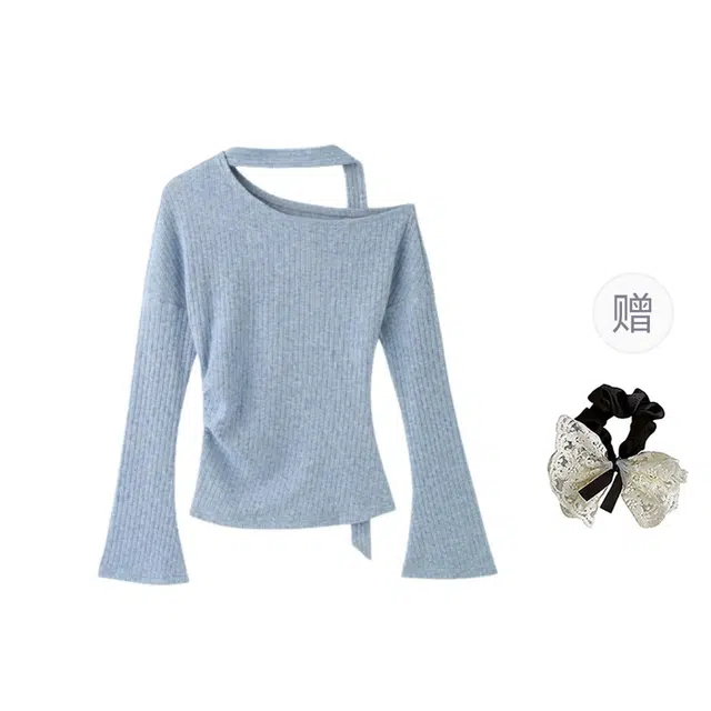 涂诗菲 韩版温柔优雅甜美气质时尚休闲慵懒风高级感舒适长袖针织衫 女款