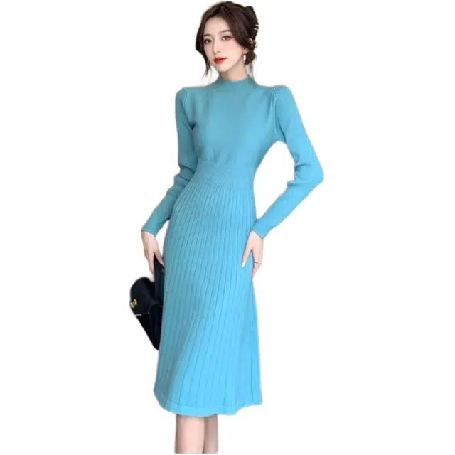 纤丝鸟 温柔风御姐名媛风高级感法式气质修身显瘦长袖连衣裙 女款