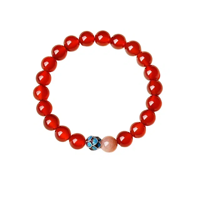 茂琼 好事花生平安顺遂好运连连吉祥如意新中式国潮复古民族风文玩念珠时尚潮流百搭高级感饰品 玛瑙 手串 女款