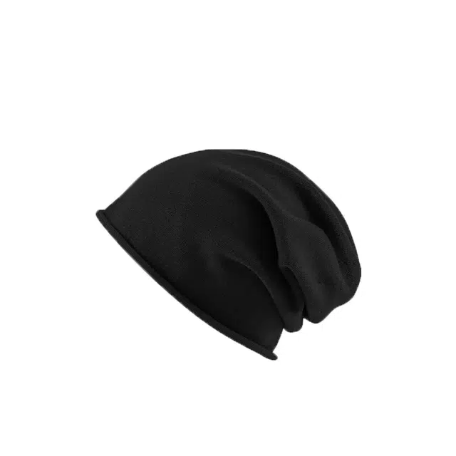 【通勤百搭秋冬必备】 攸委 复古针织堆堆帽女冬季保暖防寒护耳帽宽松大头围显脸小 涤纶 卷边绒线帽冷帽包头月子帽 男女同款情侣款