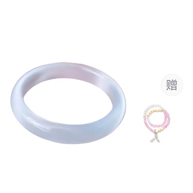 梨云暮雪 白月光 新中式 国潮国风 轻奢高级 琉璃 玉石手镯 女款