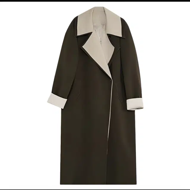 囍鱼少女 法式假两件长款外套女设计感小众宽松高级感大衣 女款