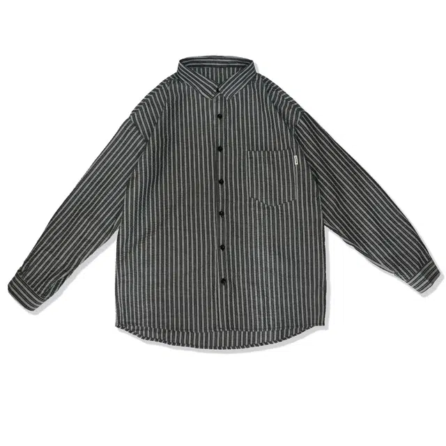 范索米 慵懒松弛感 学院港风复古条纹日常休闲通勤单穿衬衫外套防晒 男女同款