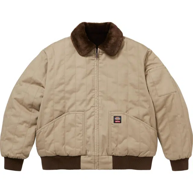 Supreme x Dickies FW25 WEEK4 Reversible Quilted Faux Fur Work Jacket