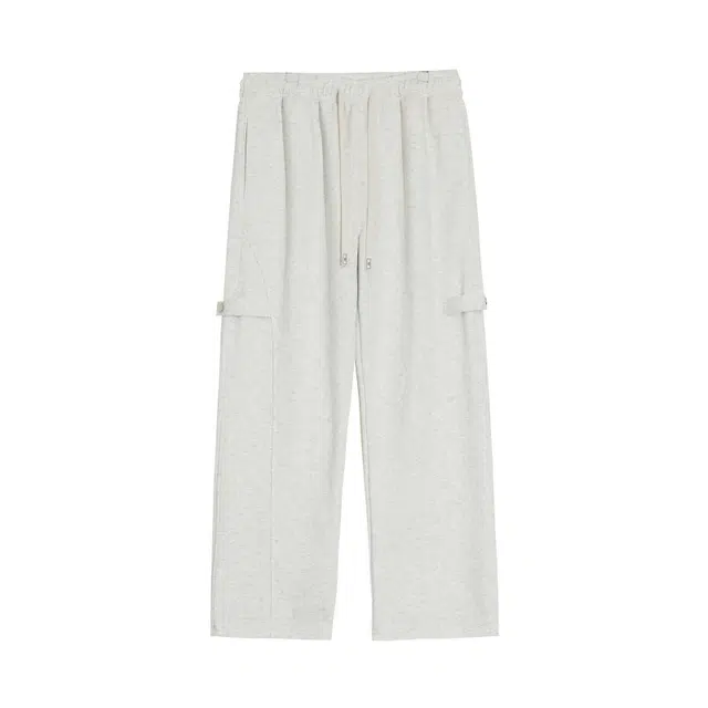 零氏 美式潮流纯色简约宽松百搭基础款运动通勤柔软舒适长裤子卫裤直筒休闲裤 男女同款