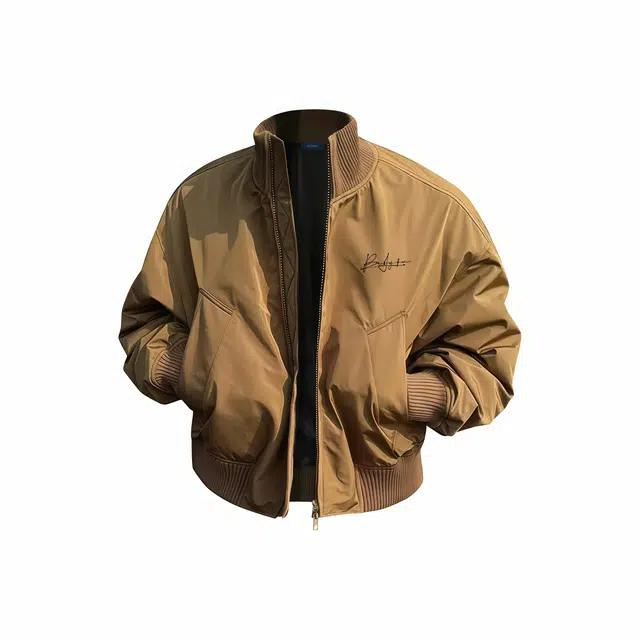 BJTY Vintage Letter Print Coach Jacket