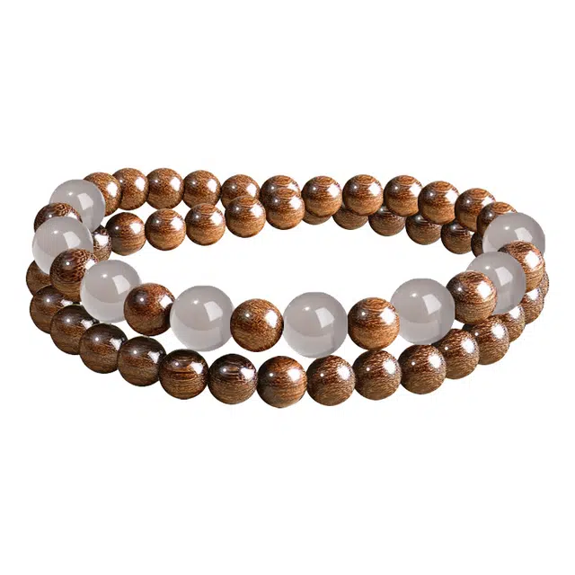 琛宬 【八方来财财源滚滚】国潮好运招财纳福如意转运佛珠新中式复古气质百搭时尚高级感#好运 金丝檀木 手串 男女同款情侣款