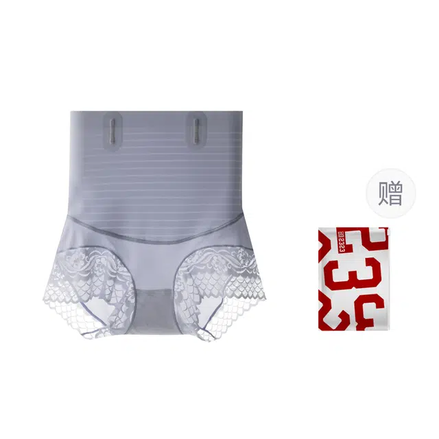 二三二三 高腰无痕无感薄款加压塑型收腹裤纯棉抑菌裆速干透气产后恢复收小肚子防卷边内裤高弹舒适蕾丝大码中老年塑身裤 女款