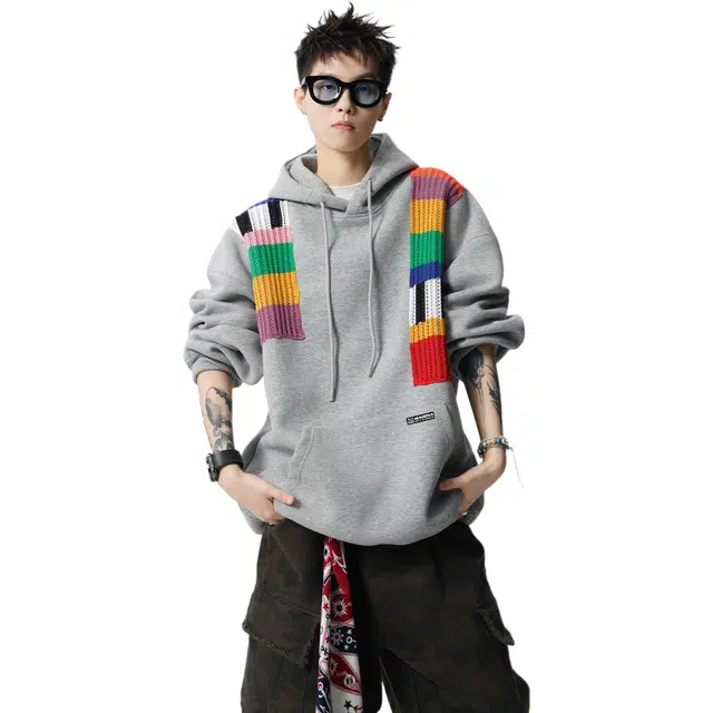 MADONA Rainbow Knit Hoodie
