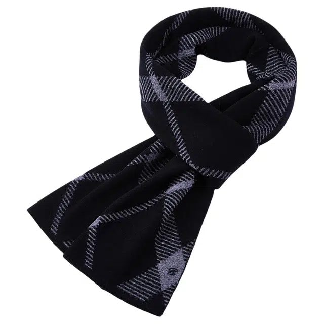 红豆 简约优雅舒适时尚百搭 绵羊毛 绒线围巾 男款