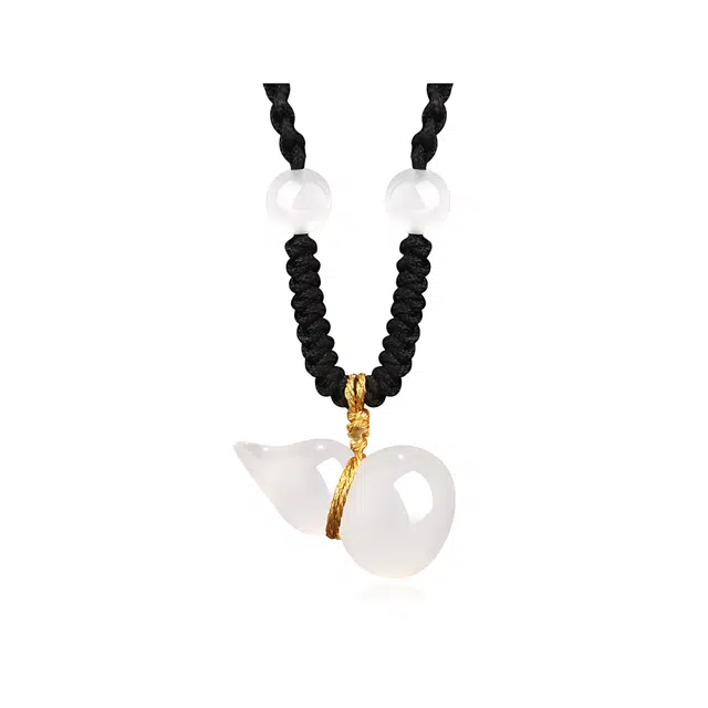 【平安顺遂】 重庆金店 福禄葫芦 新中式国风清冷感高级百搭细腻旗袍古典温婉清雅大气#好运 天山翠 吊坠 男女同款情侣款