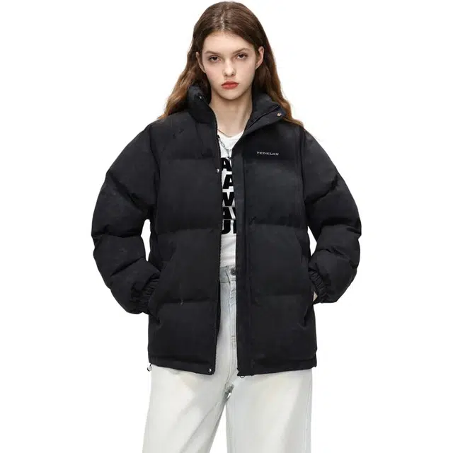 太子龍 加绒加厚宽松大码情侣时尚棉服 男女同款