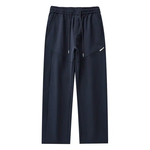 米素力 防泼水直筒秋季纯色休闲中腰工装裤 男款