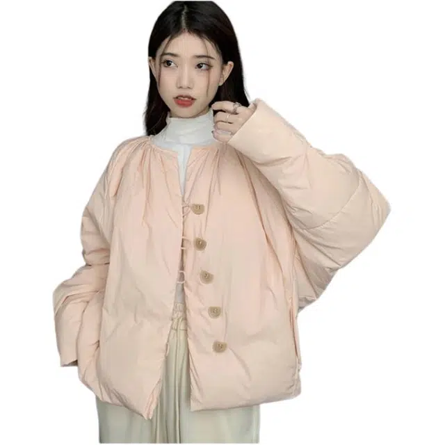 俞兆林 甜美韩系短款可爱时尚舒适百搭设计感宽松休闲棉服 女款