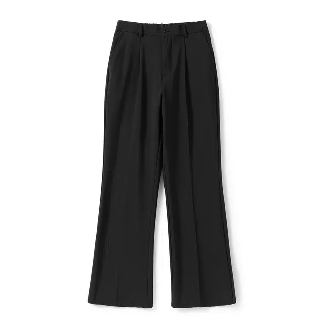 棉基因 美式高街休闲简约纯色微喇宽松中腰直筒舒适垂感潮流百搭西装裤 男女同款