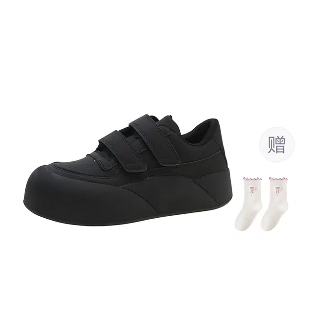 乐乐鱼 百搭魔术贴运动休闲 低帮 板鞋 女