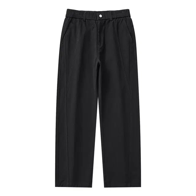 米素力 秋季美式纯色休闲中腰牛仔裤 男款