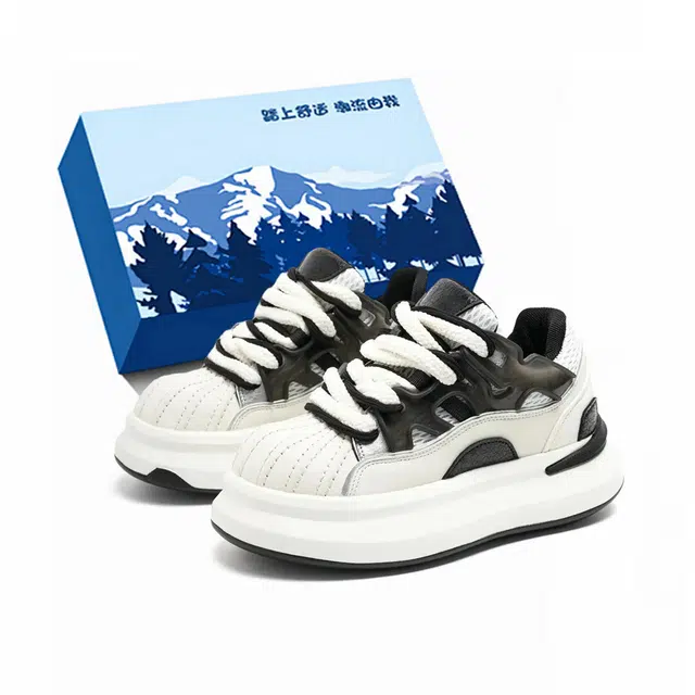 小鹿米利 百搭学生面包鞋厚底 低帮 板鞋 女