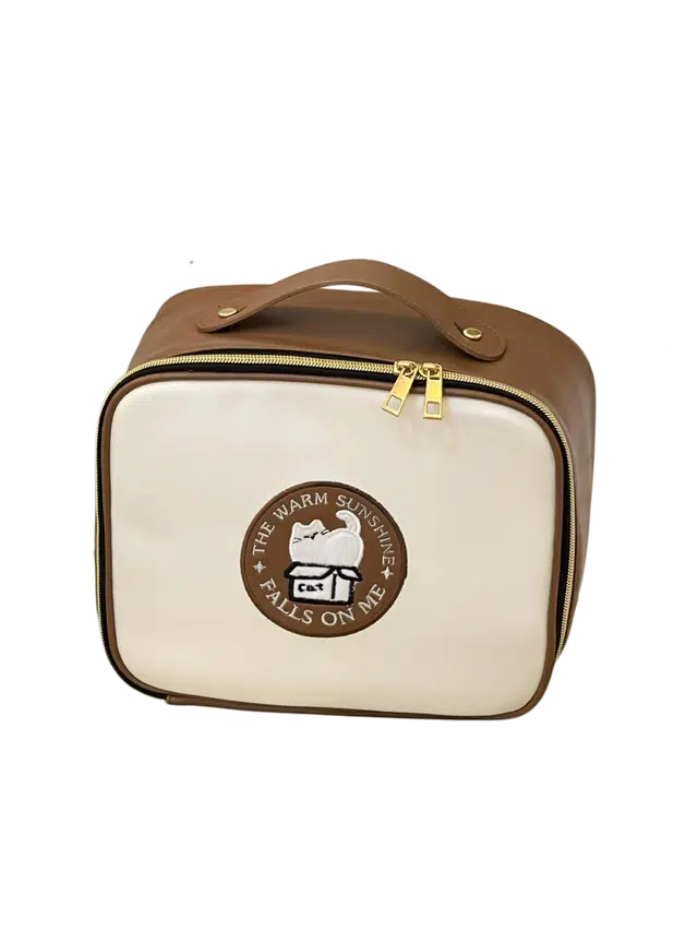 艾情草之恋化妆包防水耐脏便携可爱分区多层收纳包多功能旅行加厚超大洗漱包 防尘