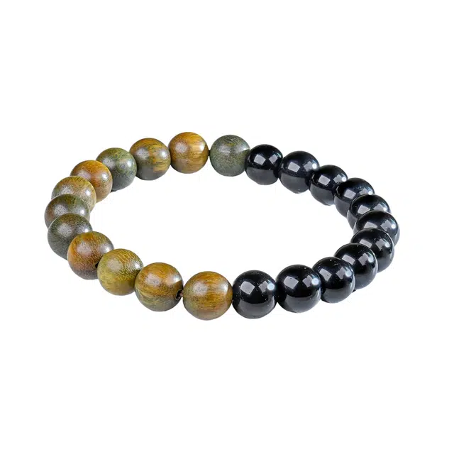 古韵归龙山文创 复古文玩简约设计国潮小众经典木质念珠盘玩掌心禅意轻奢高级感时尚百搭出街神器招财纳福#好运 黑檀 木作手串 男女同款情侣款