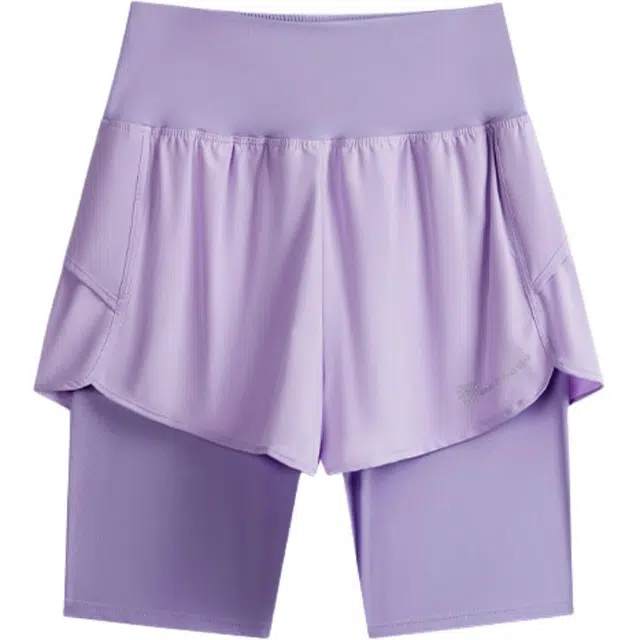 婉町蒂诺  时尚跑步运动短裤女大码  瑜伽裤夏季  女款  透气弹力裤户外骑行晨跑速干紧身三分裤普拉提跳绳田径训练裤马拉松防走光健身裤