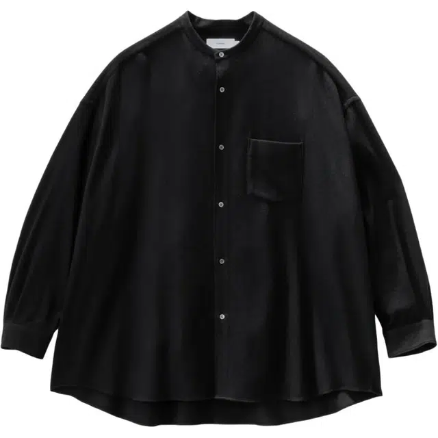 Graphpaper FW25 Extra Fine Wool Viyella Oversized Band Collar Shirt