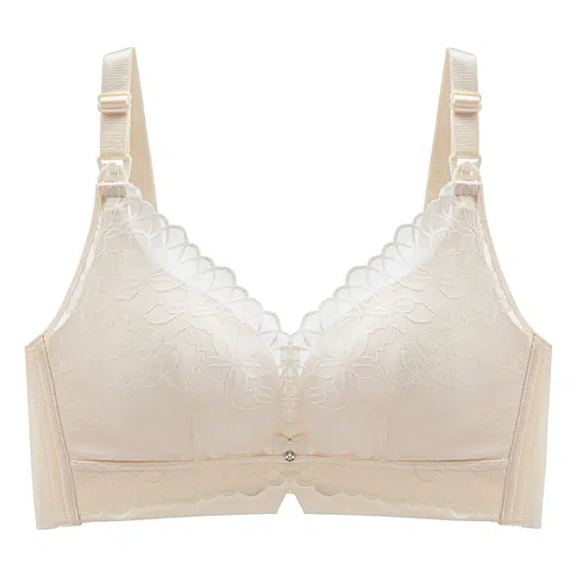 皇室品轩 哺乳内衣防下垂前开扣无钢圈固定杯舒适透气孔喂奶孕妇文胸 女款