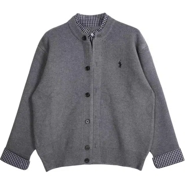 拓菲 假两件欧货男潮牌轻奢刺绣拼色工装外套痞帅百搭毛线衣针织衫 男女同款